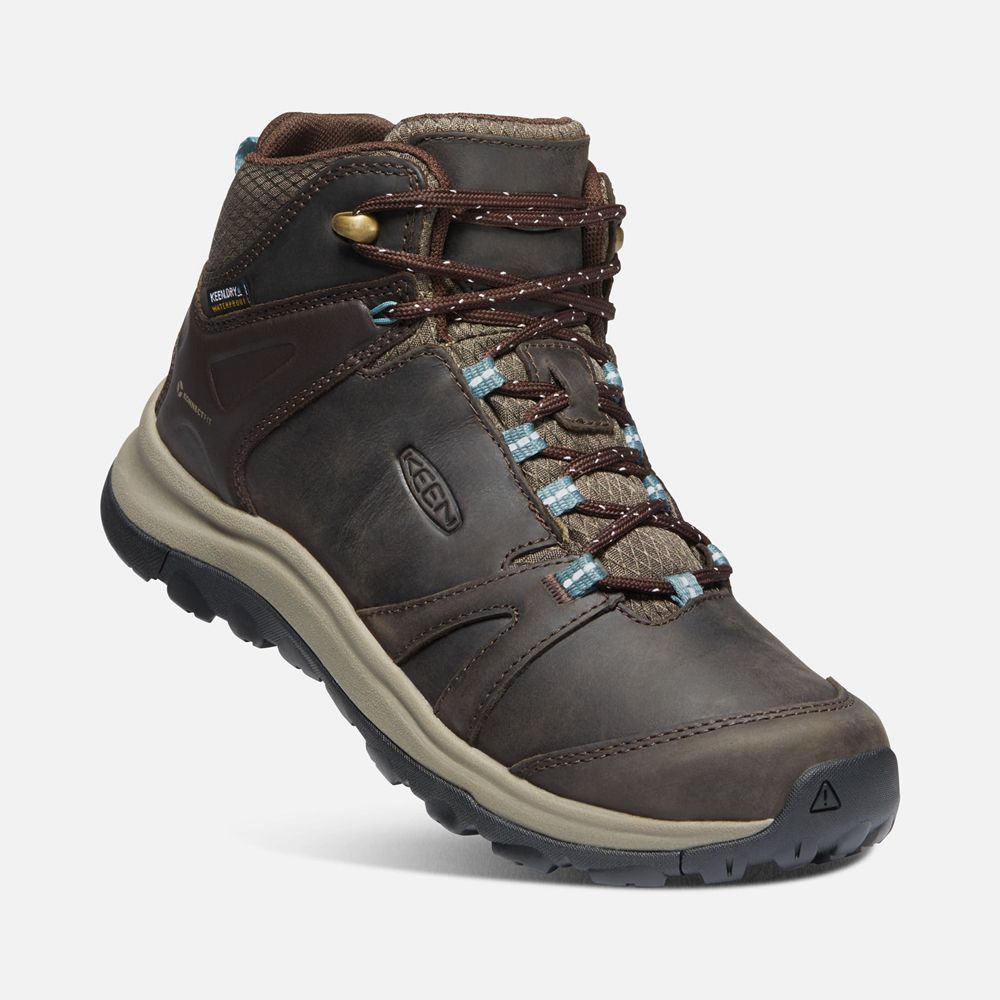 Botas de Seguridad Keen Mexico Marrom - Mujer Terradora Ii Cuero Waterproof - UB9052841